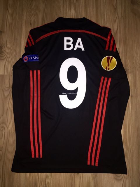 Besiktas # 9 BA LS Away Match Jersey 2014/15 ( UEFA UEL Badge + UEFA Respect Badge ) Size L from adidas at Besiktas Shop # 